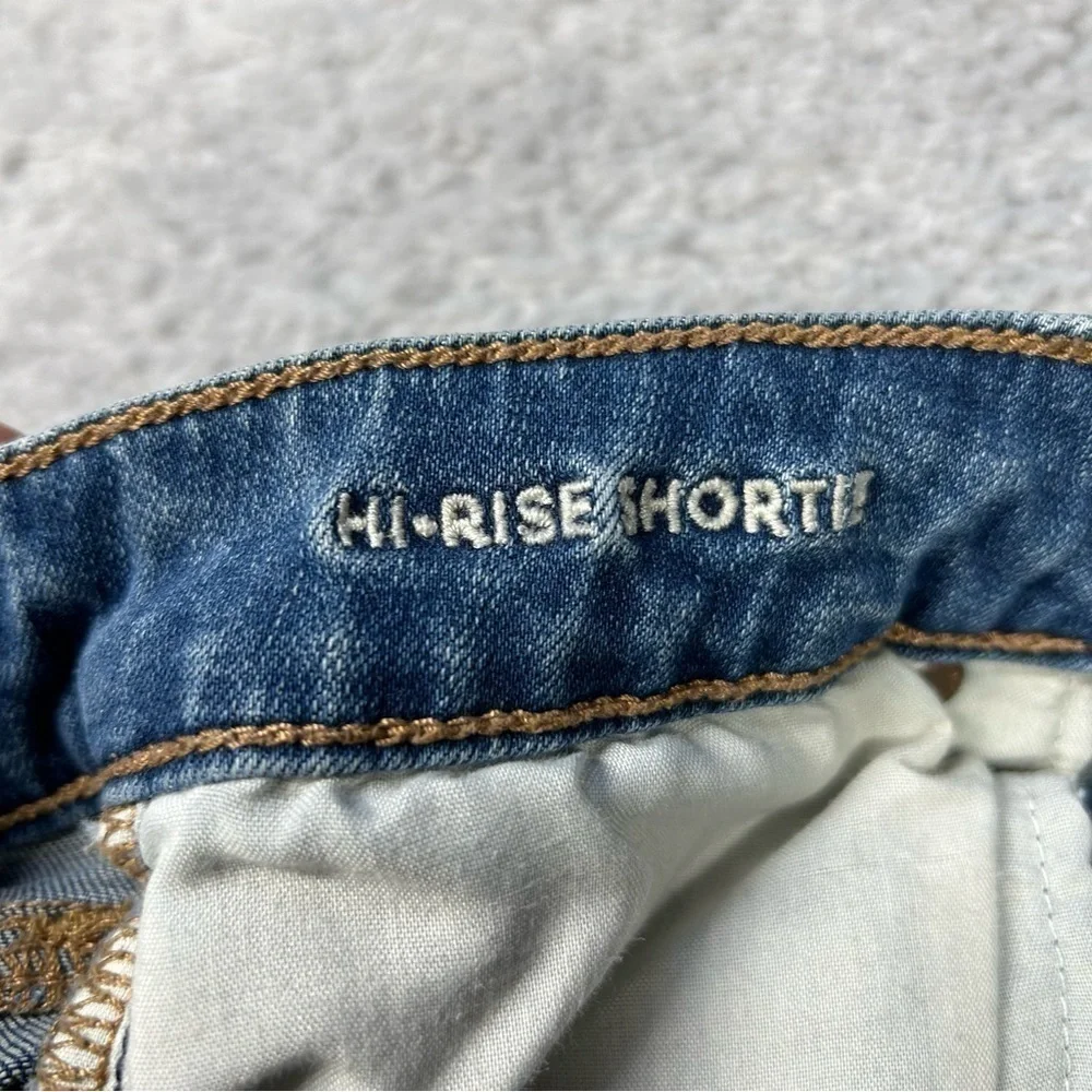 American Eagle Shorts Womens 2 Hi Rise Shortie Super Stretch Exposed Distressed
